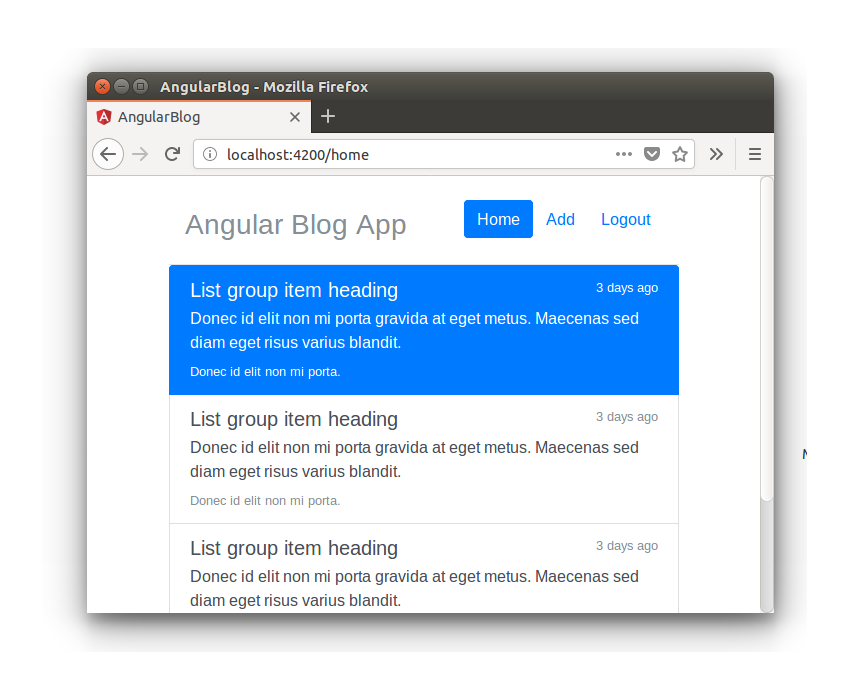 Angular Blog App-显示帖子组件