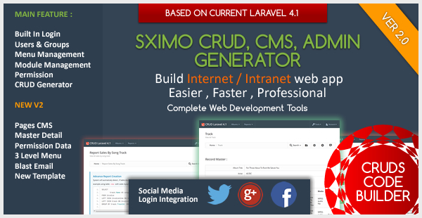 Laravel CMS-CRUD Builder-管理员