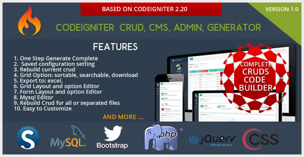 Codeigniter CMS-CRUD Builder-管理员