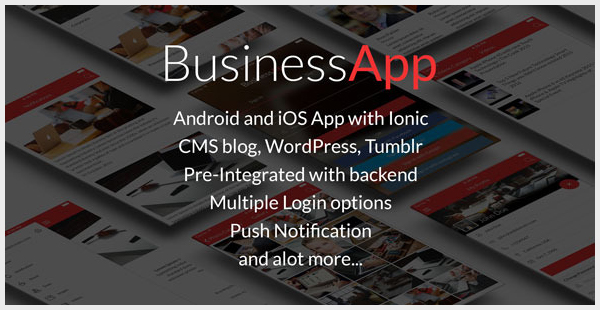 BusinessApp-具有强大CMS的Ionic iOSAndroid完整应用程序