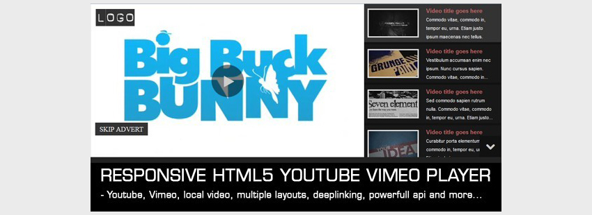 响应式视频库HTML5 YouTube Vimeo