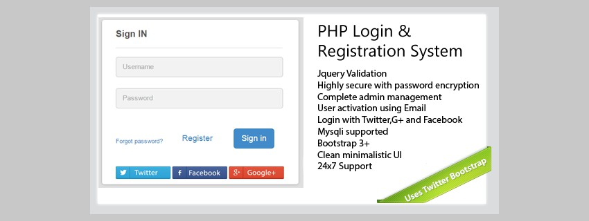 PHP登录和注册系统