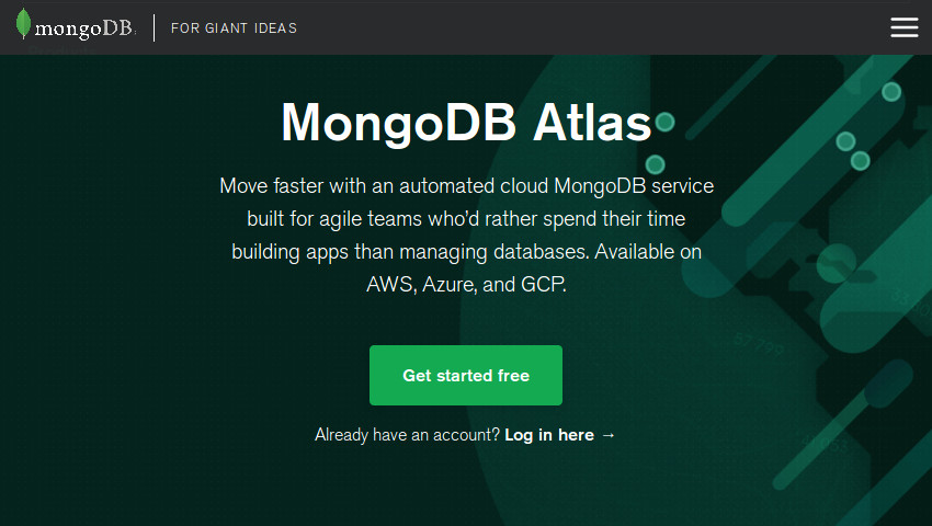 MongoDB Atlas主页