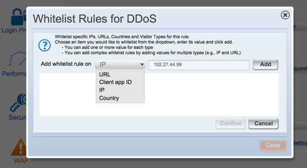DDoS的封装白名单规则