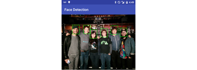 通过Vision API检测到的人脸