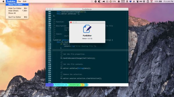 Mac OS X上的FunEditor