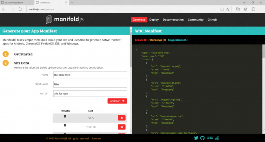 Manifold.js界面