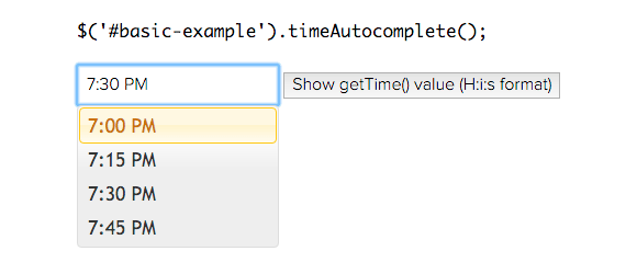 jQueryTimeAutocomplete示例