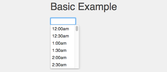 jquery.timepicker示例
