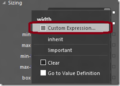 Custom expression