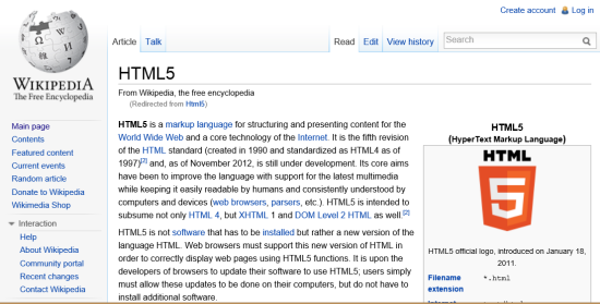 800像素宽的显示器上的Wikipedia