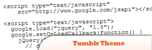 在您的Tumblr-Theme.jpg中使用jQuery