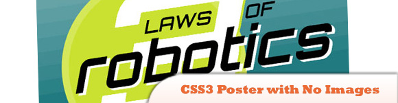 没有图像CSS3海报