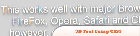 使用CSS3创建3D文本