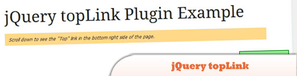 jQuery topLink插件