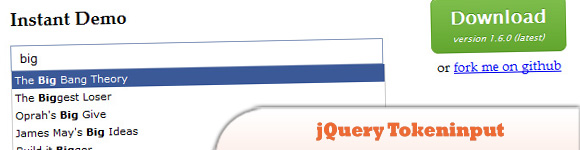 jQuery令牌输入