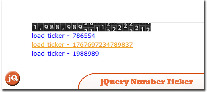 jQuery Number Ticker