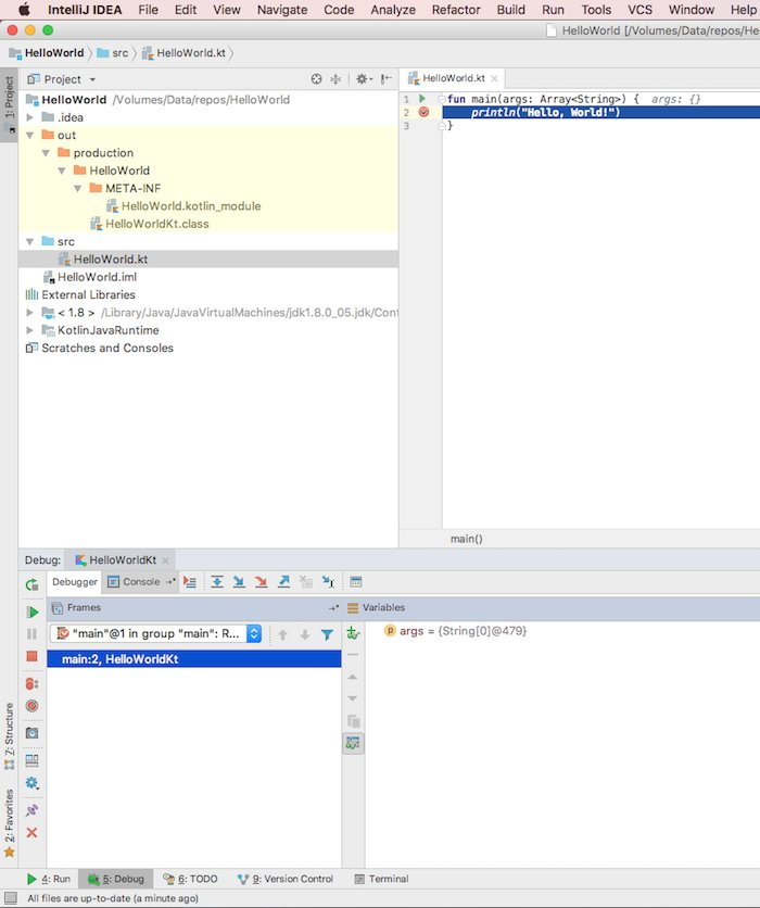 Kotlin helloworldkt调试