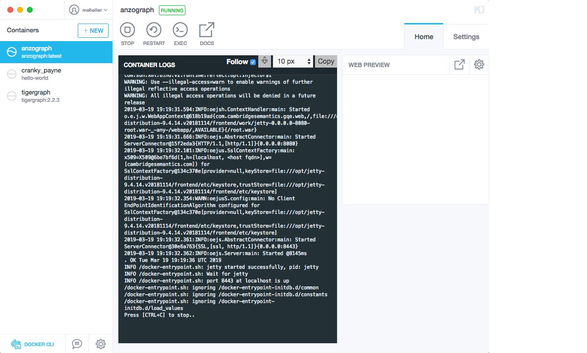 Anzograph docker kitematic