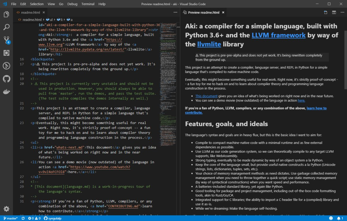 Visual Studio代码html预览