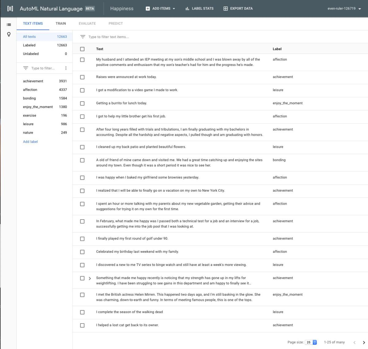 Google Cloud Automl自然语言9