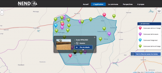 Map of open data in action in low and middle income countries