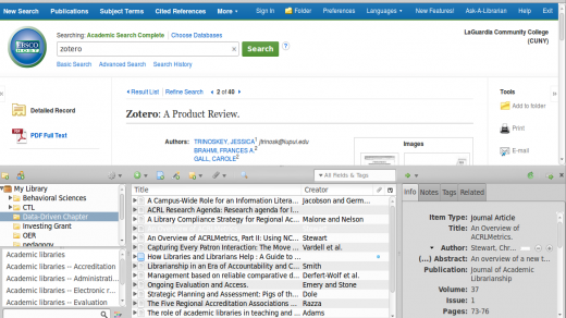 File management from within Zotero