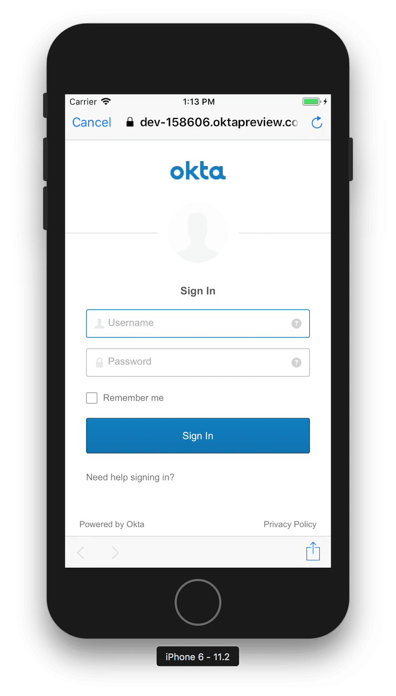 Okta Sign-In