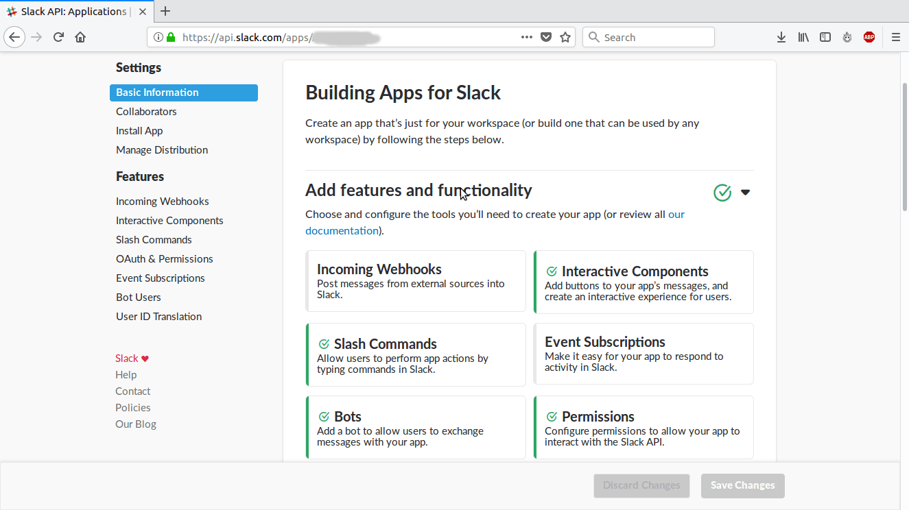 Slack App Features