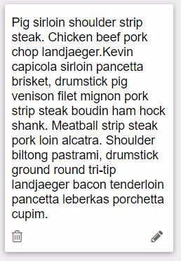 Hovering over a note