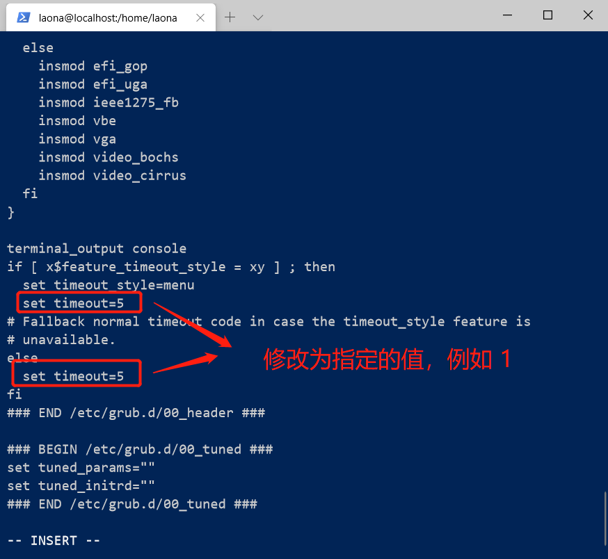 linux修改grub引导菜单等待时间