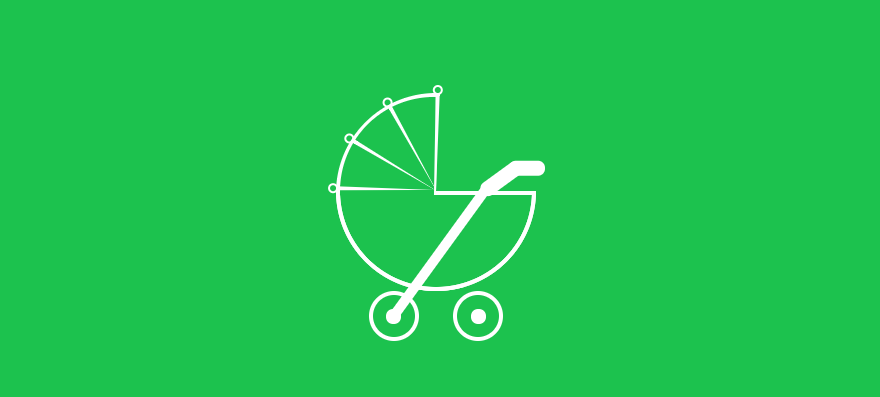 CSS简笔画：纯CSS绘制一辆婴儿车