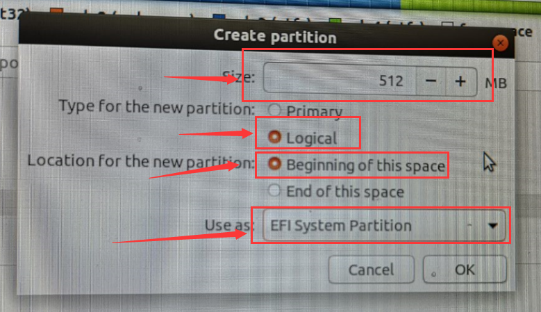 设置Ubuntu的分区空间