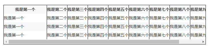 纯html+css固定表格一列或多列，其余进行横向滚动的方法