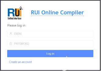 La interfaz de inicio de sesión de la interfaz de usuario de RUI