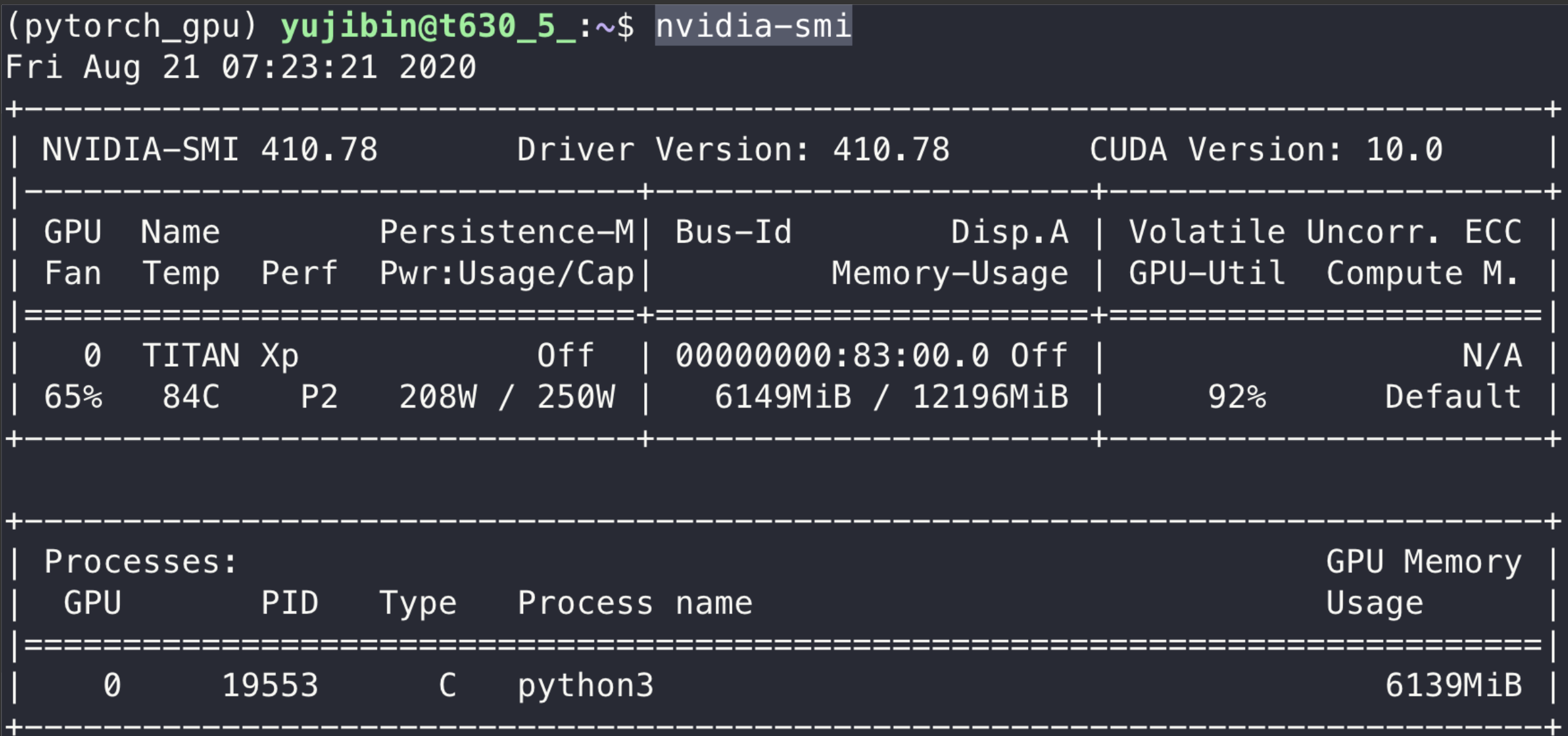 ubantu系统安装pytorch gpu版本