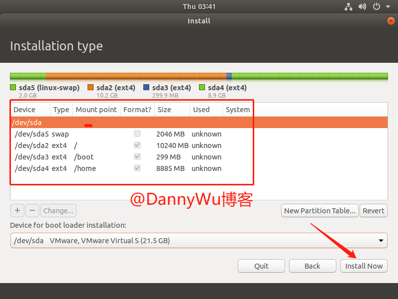 Ubuntu18.04桌面版自定义分区安装
