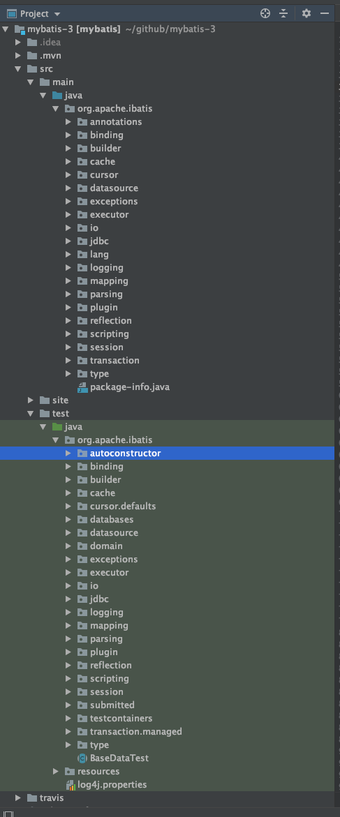mybatis 源码包结构图