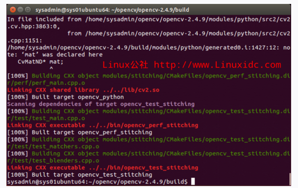 ubuntu15.10下安装opencv2.4.9python上调用opencv库