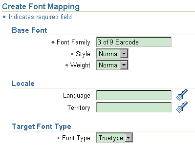 Create Font Mapping