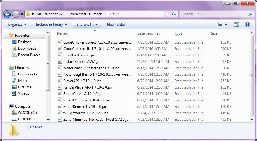 mod files