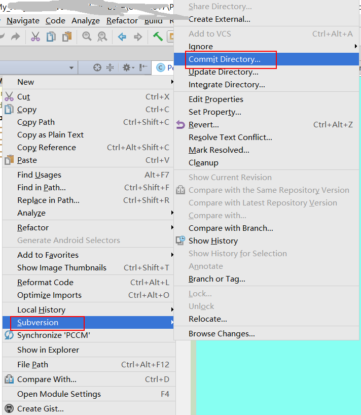 android - subversion(svn)在androidstudio中的使用以及忽略文件的