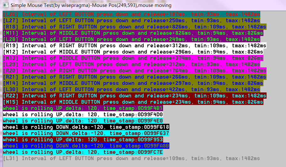 xinput test mouse