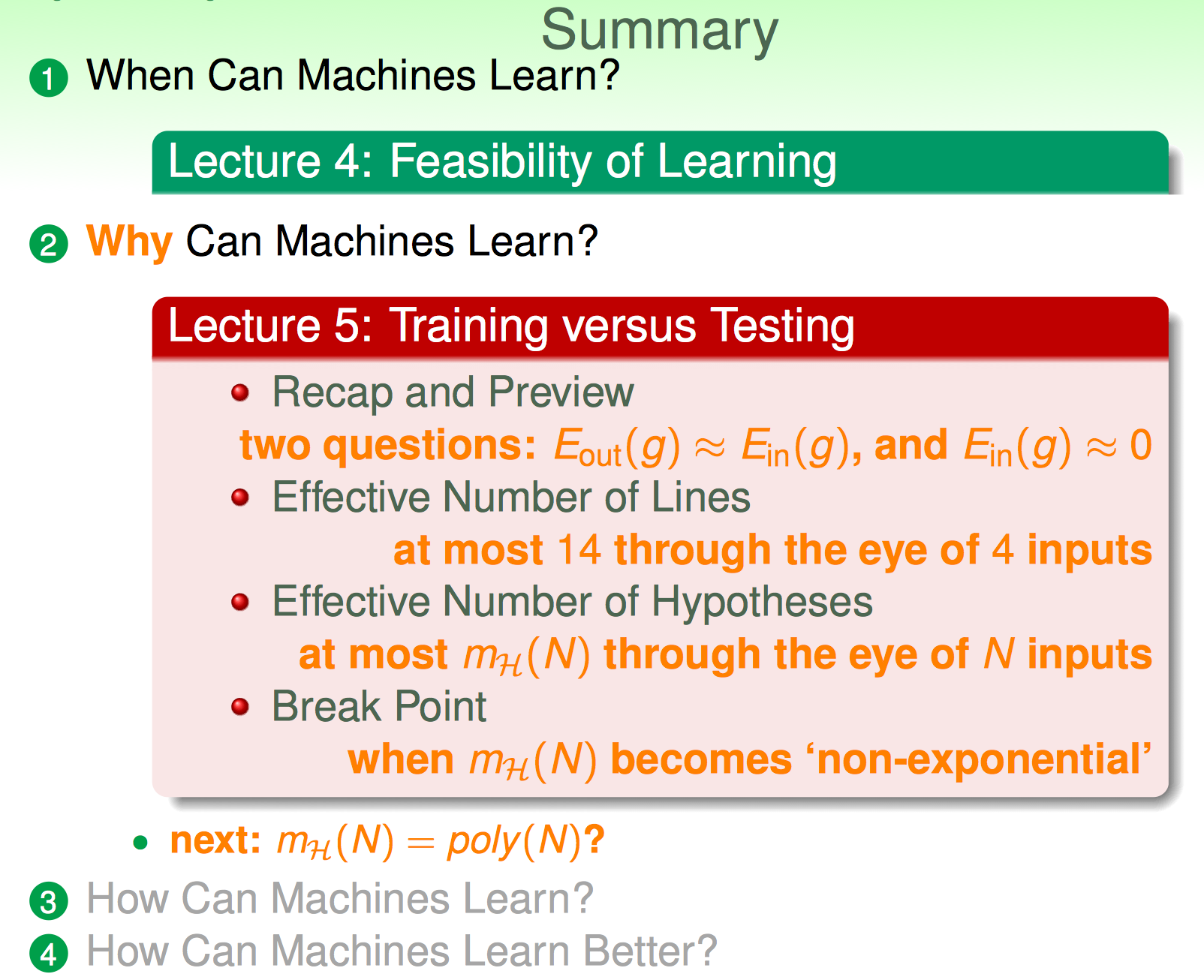 机器学习基石 5.4 Break Point