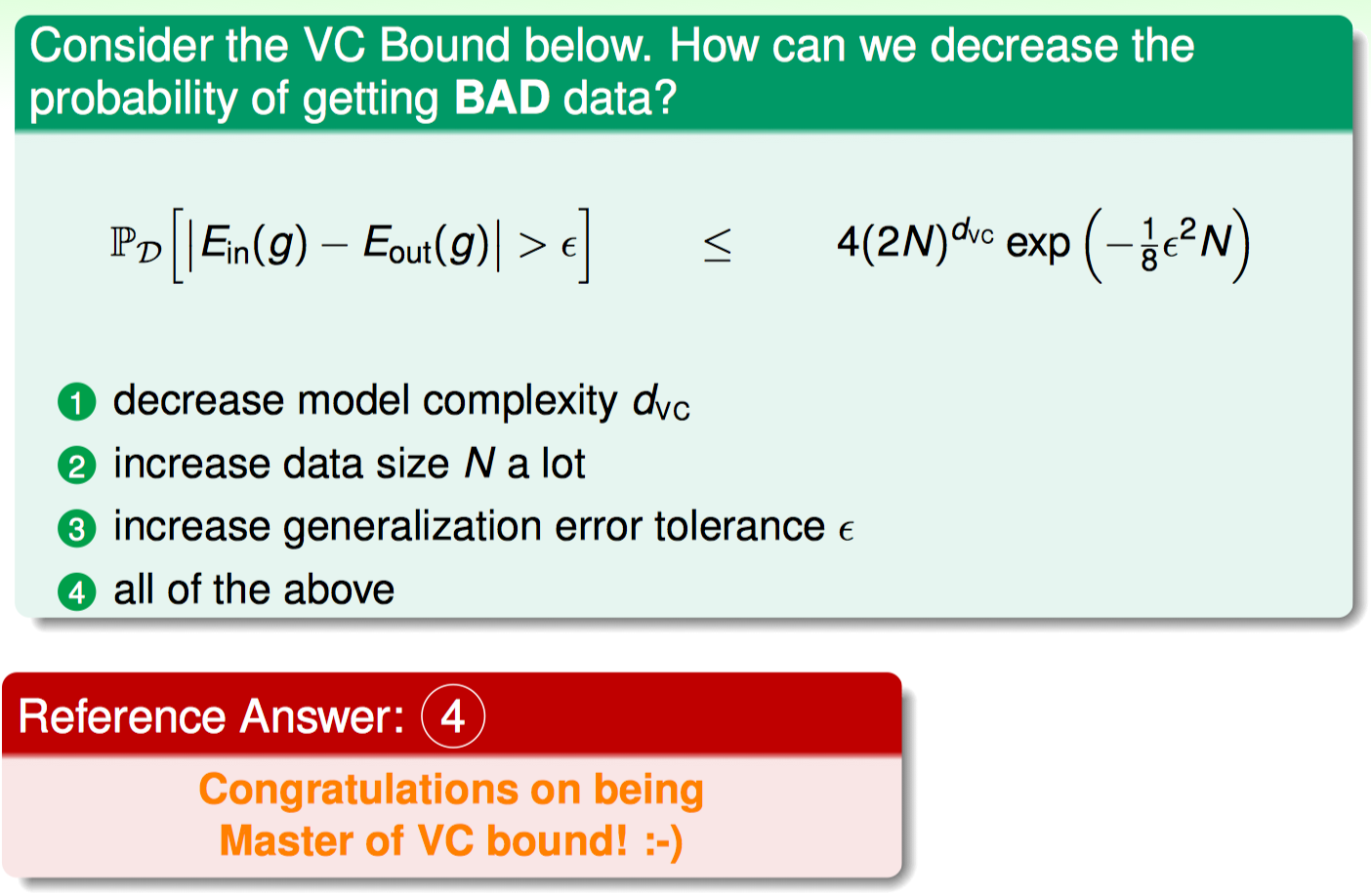 机器学习基石 7.4 Interpreting VC Dimension
