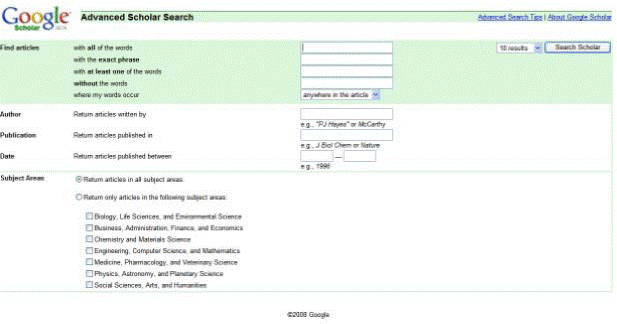 Google 学术搜索（Google Scholar）使用技巧