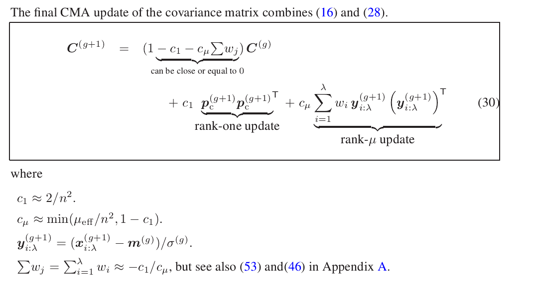 The CMA（Covariance matrix Adaptation） Evolution Strategy_协方差矩阵自适应进化算法 ...