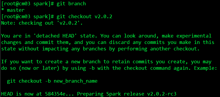 git checkout tag without branch