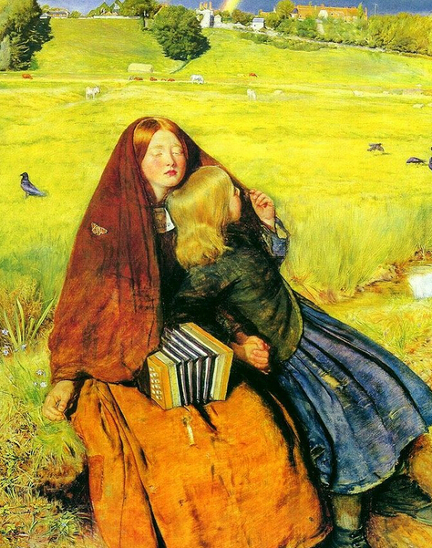 《盲女》，1856年，约翰·埃·密莱，英国，86.6cm×61.6cm，英国伯明翰市搏物馆与美术陈列馆