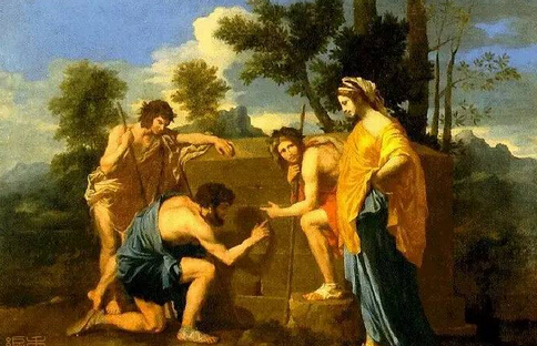 《阿尔卡迪的牧人》，尼古拉·普桑，法国